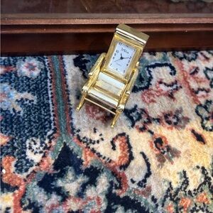 Miniature Gold Clock Chair